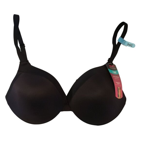 Maidenform Everyday Full Coverage Underwire T-Shirt Bra 09436 Black Size 34C - Picture 1 of 12